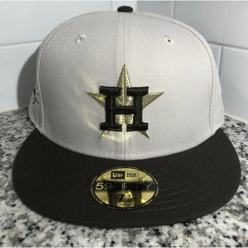New Era Houston Astros MLB Chocolate 45th Anniversary 59FIFTY Fitted Hat 7 3/8